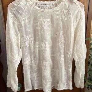 Ralph Lauren Cream Textured Blouse